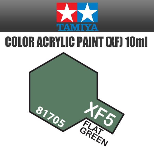 TAMIYA 81705 - Acrylic Mini XF-5 Flat Green - 10ml Bottle