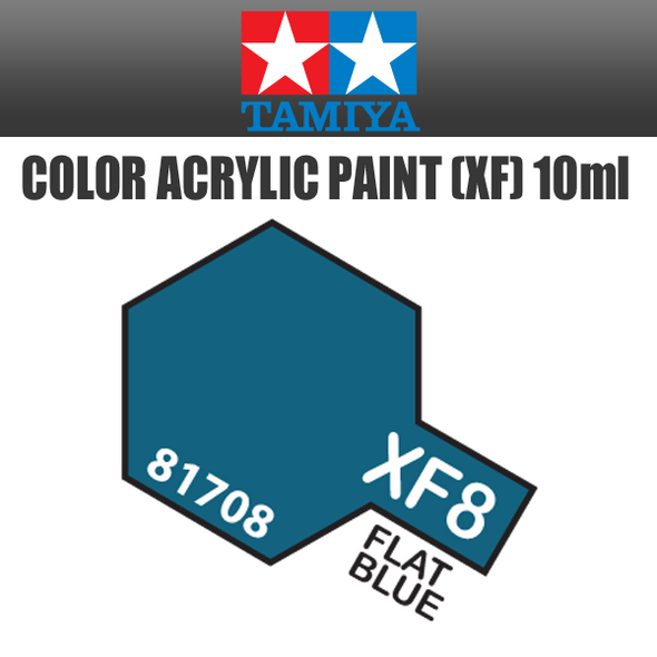 TAMIYA 81708 - Acrylic Mini XF-8 Flat Blue - 10ml Bottle