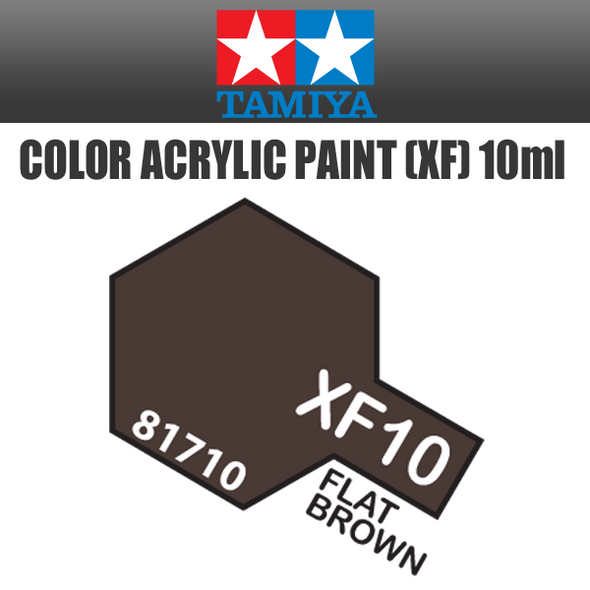 TAMIYA 81710 - Acrylic Mini XF-10 Flat Brown - 10ml Bottle