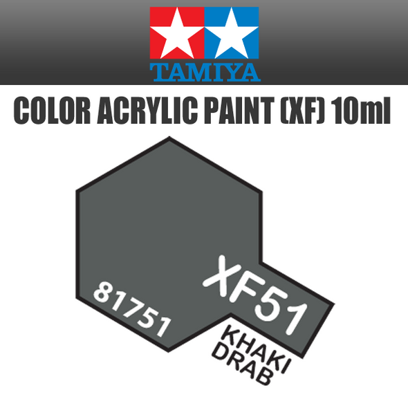 TAMIYA 81751 - Acrylic Mini XF-51 Khaki Drab - 10ml Bottle