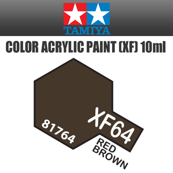 TAMIYA 81764 - Acrylic Mini XF-64 Red Brown - 10ml Bottle