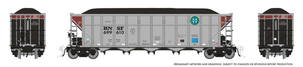Rapido 169045 - AutoFlood III Coal Hopper (double rotary) BNSF 169045 - HO Scale