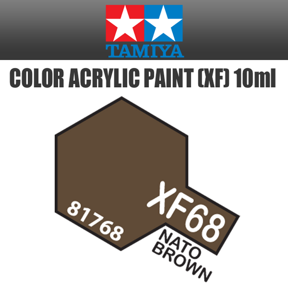 TAMIYA 81768 - Acrylic Mini XF-68 NATO Brown - 10ml Bottle