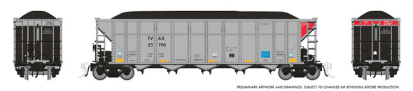 Rapido 169056A-25224 - AutoFlood III Coal Hopper Tennessee Valley Authority (TVAX) 25224 - HO Scale