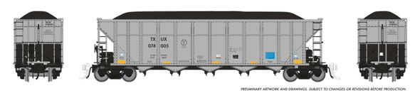 Rapido 169060A-74020 - AutoFlood III Coal Hopper Texas Utilities (TXUX) 74020 - HO Scale
