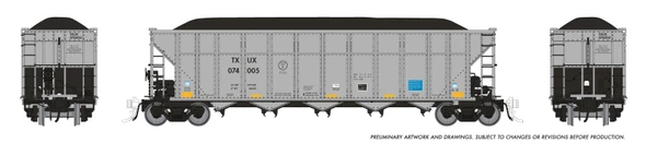 Rapido 169060A-74047 - AutoFlood III Coal Hopper Texas Utilities (TXUX) 74047 - HO Scale