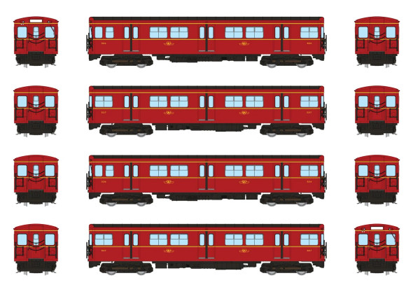 Rapido 206001 - TTC G-Class Subway A-B-B-A Train (DC Silent) #5016+5217+5216+5017 - HO Scale