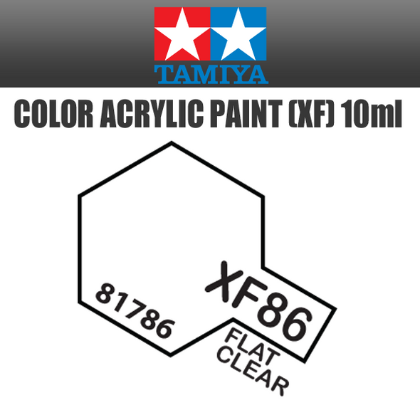 TAMIYA 81786 - Acrylic Mini XF-86 Flat Clear - 10ml Bottle