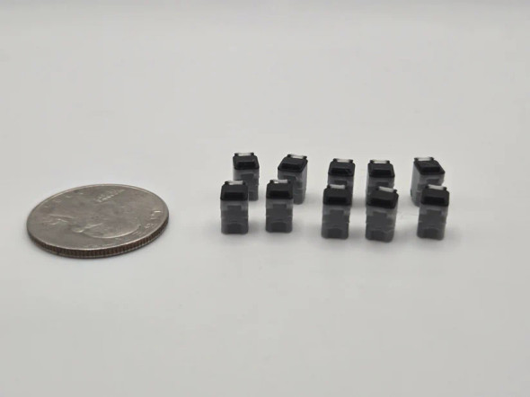 Under Construction Replicas N-0003GR - Trash Bins *10 Pack* - Grey  - N Scale