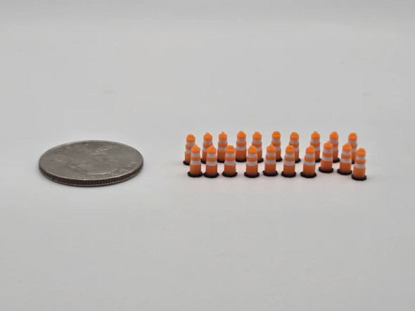 Under Construction Replicas N-0004 - 3D Traffic Drum Barrels *20 Pack*  - N Scale
