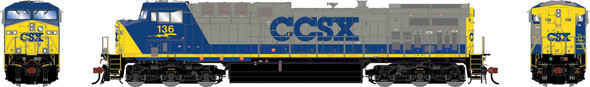 PRE-ORDER: Athearn Genesis 3120 - GE AC4400CW (DC Silent) CSX (CSXT) 136 'CCSX/CSXX Replacement Panels' - HO Scale
