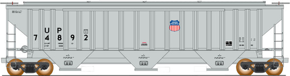 PRE-ORDER: InterMountain 45371-26 - PS 4750 3-Bay Covered Hopper Union Pacific (UP) 75268 - HO Scale