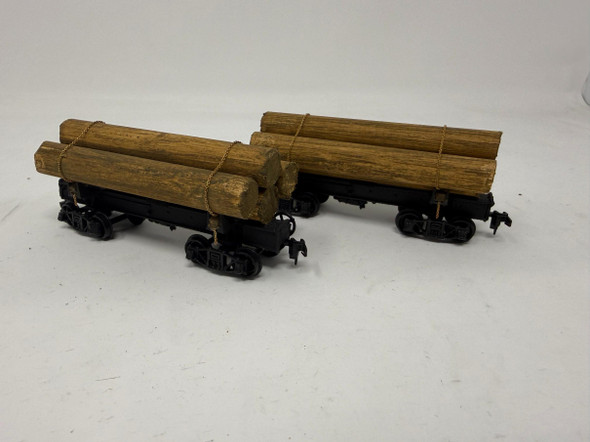 Pre-Owned: Roundhouse 2 Log Cars  - HO Scale