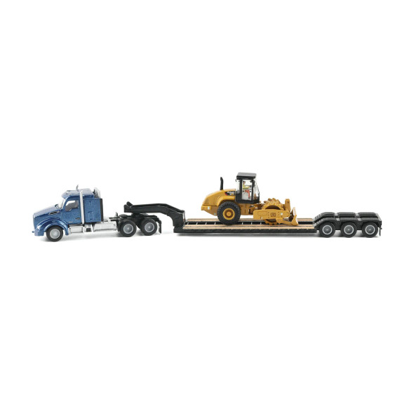 Diecast Masters 84425 - Black Kenworth T880 Tractor with Lowboy