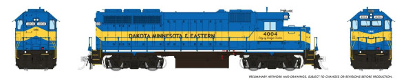 PRE-ORDER: Rapido 1078009 - EMD GP40 (DC Silent) Dakota, Minnesota & Eastern (DME) 4004 - HO Scale