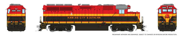 PRE-ORDER: Rapido 1078018 - EMD GP40 (DC Silent) Kansas City Southern (KCS) 2838 - HO Scale
