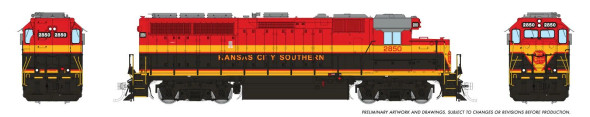 PRE-ORDER: Rapido 1078519 - EMD GP40 (DCC and Sound) Kansas City Southern (KCS) 2850 - HO Scale