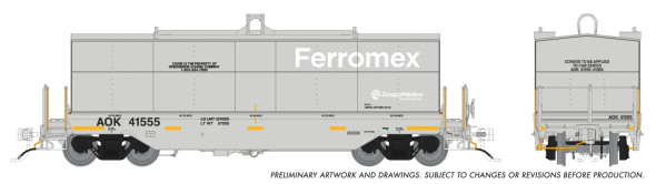 PRE-ORDER: Rapido 1128003A-41582 - Greenbrier Transverse Coil Car Ferromex (FXE) AOK 41582 - HO Scale