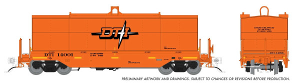 PRE-ORDER: Rapido/Home Shops 1128014A-14169 - Greenbrier Transverse Coil Car Detroit, Toledo and Ironton (DTI) 14169 - HO Scale