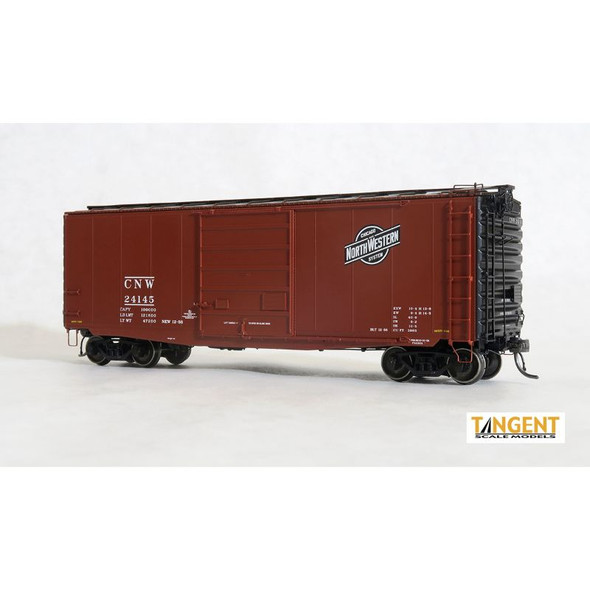 Tangent Scale Models 2601101 - PS-1 9' Door Boxcar  Chicago & Northwestern (CNW) 24112 - HO Scale