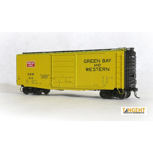 Tangent Scale Models 2601203 - PS-1 9' Door Boxcar  Green Bay & Western (GB&W) 925 - HO Scale