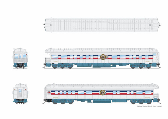 Broadway Limited 9720 - Heavyweight Business Car American Freedom Train 1947-1949 - HO Scale