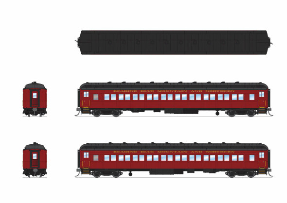 Broadway Limited 9738 - Heavyweight Passenger Coach Reading Blue Mountain and Northern Railroad (RBMN)  - HO Scale