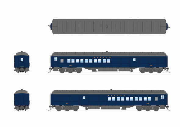 Broadway Limited 9751 - Heavyweight Combine Wabash (WAB) 598 - HO Scale