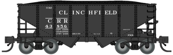 PRE-ORDER: Bluford Shops 60590 - 30'6" USRA 2-Bay Hopper Clinchfield (CRR) 43856 - N Scale