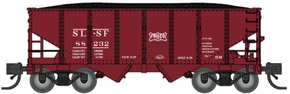 PRE-ORDER: Bluford Shops 60621 - 30'6" USRA 2-Bay Hopper St Louis - San Francisco "Frisco" (SLSF) 88164 - N Scale