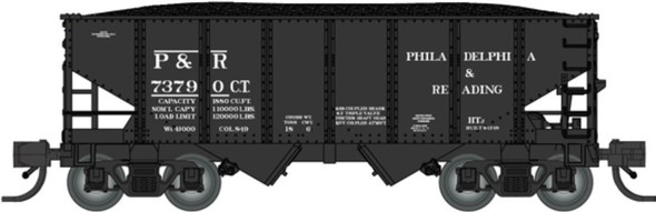 PRE-ORDER: Bluford Shops 60675 - 30'6" USRA 2-Bay Hopper Philadelphia & Reading (P&R) 73833 - N Scale