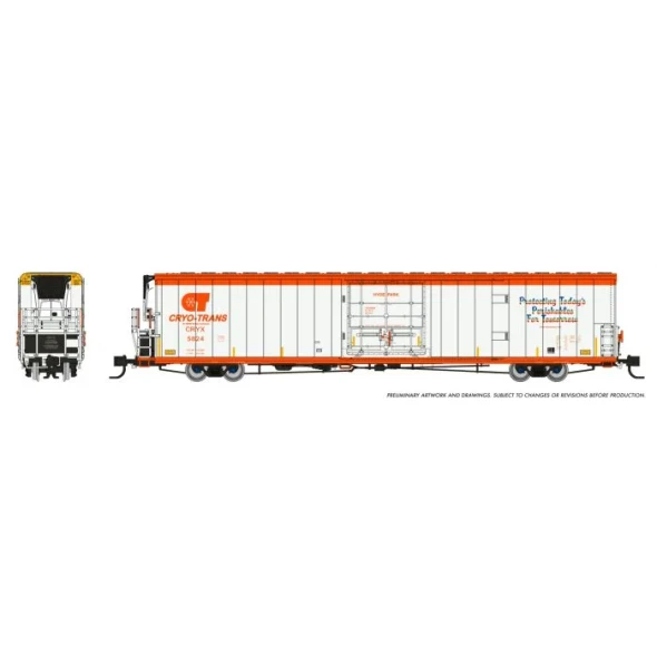 Rapido 567002-5824 - Greenbrier 72’ IL 7780 Reefer Cryo-Trans (CRYX) 5824 Hyde Park - N Scale