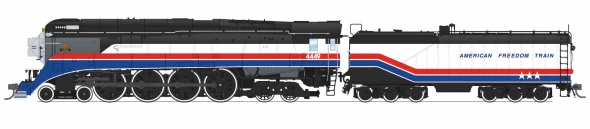 Broadway Limited 9841 - Lima GS-4 4-8-4 (DC Silent) Southern Pacific (SP) 4449 1975 American Freedom Train - HO Scale