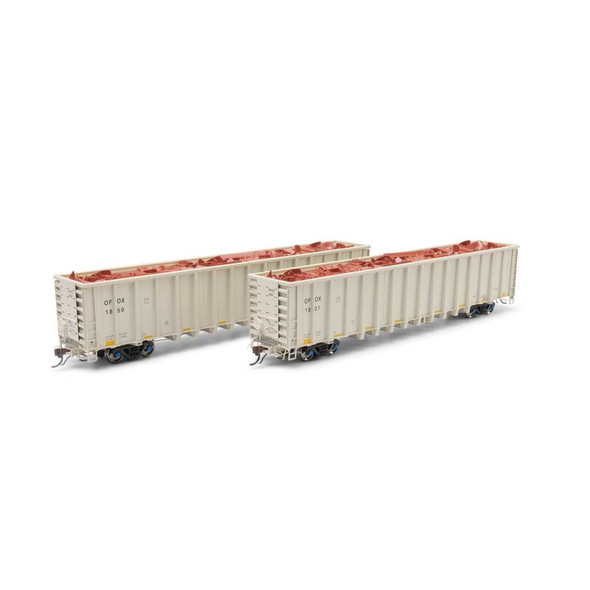 Athearn Genesis 76721 - NSC 6400 Gondola (2) Residco Plastics (OFOX) 1801/1850 - HO Scale