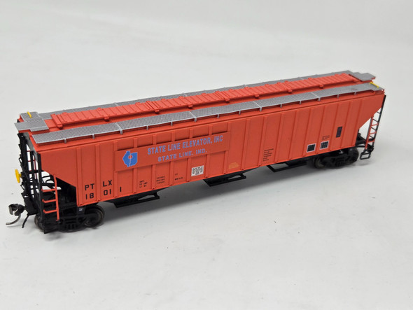 Pre-Owned: Intermountain Railway 4750 Rib-Sided 3-Bay Hopper State Line Elevator 18011 - HO Scale