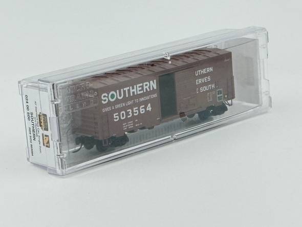 Pre-Owned: Micro-Trains 40’ Standard Box Car, Single Door, w/o Roofwalk Southern 503564 - N Scale