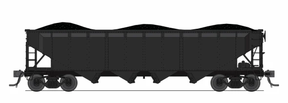 PRE-ORDER: Broadway Limited 10378 - ARA 70-ton 4-Bay Hopper (6-PACK) Unlettered  - N Scale
