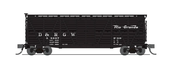PRE-ORDER: Broadway Limited 10462 - 40' Wood Stock Car with sound (Cattle Sounds) Atchison, Topeka and Santa Fe (ATSF) 39007 - N Scale