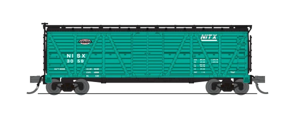 PRE-ORDER: Broadway Limited 10470 - 40' Wood Stock Car with sound (Cattle Sounds) Missouri-Kansas-Texas (MKT) 3059 - N Scale