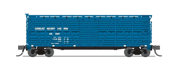 PRE-ORDER: Broadway Limited 10482 - 40' Wood Stock Car (2-pack) Great Northern (GN) 56445, 56467 - N Scale