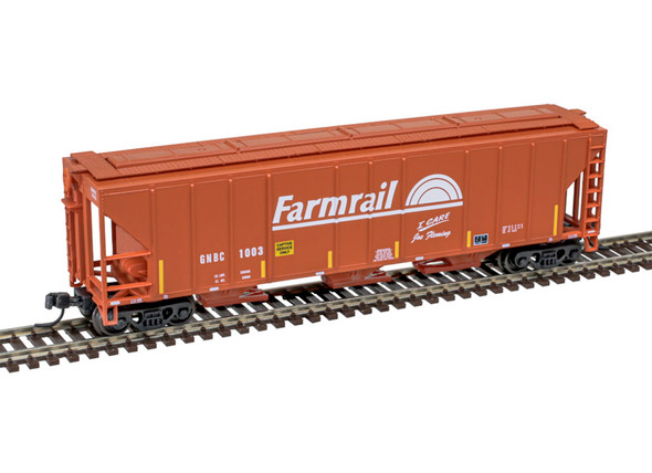 Atlas Master 50006791 - PS-4427 3-Bay Covered Hopper Farmrail (GNBC) (Brown/White) 1003 - N Scale
