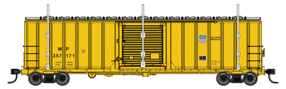 PRE-ORDER: Walthers Mainline 910-3800 - 50' Rocket Train Clearance Boxcar Union Pacific (MP) 357171 - HO Scale
