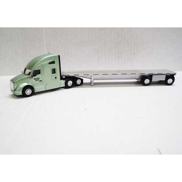 Trucks n Stuff TNS061 - Kenworth T680 Sleeper-Cab Tractor with Flatbed Trailer - Central Oregon Truck    - HO Scale