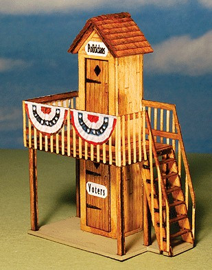 GC Laser 1282 - 2-Story PC Outhouse - Kit (Laser-Cut Wood)  - N Scale
