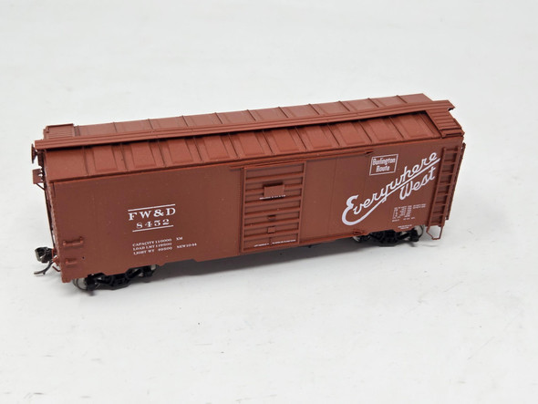 Pre-Owned:  40' Boxcar Ft Worth and Denver (FW&D) 8452 - HO Scale