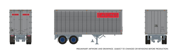 PRE-ORDER: Rapido 1146022 - 26' Can-Car Trailer Eaton's T261207 - HO Scale
