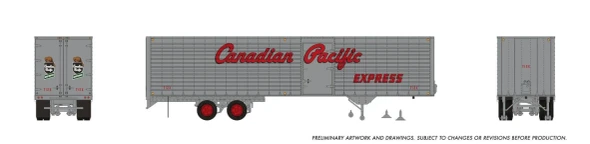 PRE-ORDER: Rapido 1146033 - 40' Fruehauf Fluted Side Volume Van Canadian Pacific Express 534X - HO Scale
