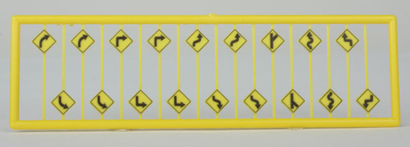 Tichy Train Group 2616 - Road Path Warning Signs 18 pcs - N Scale