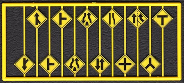 Tichy Train Group 8255 - Road Path Warning Signs #2 - HO Scale