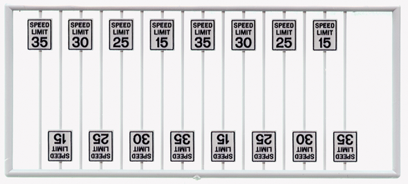 Tichy Train Group 8259 - Low Speed Limit Signs 16 pcs - HO Scale